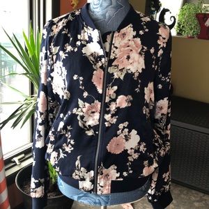 Skies Are Blue Anthropologie bomber jacket L